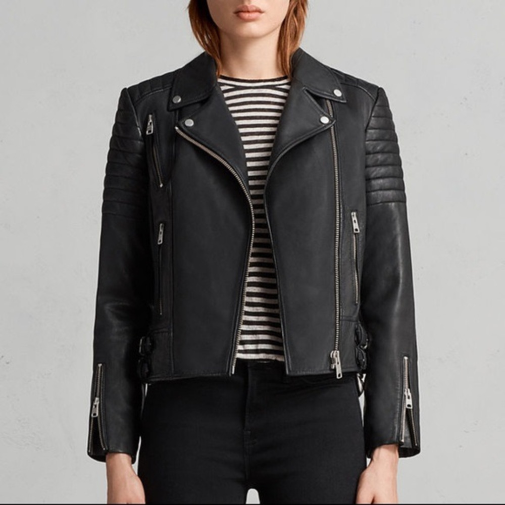 All Saints Papin Leather Jacket